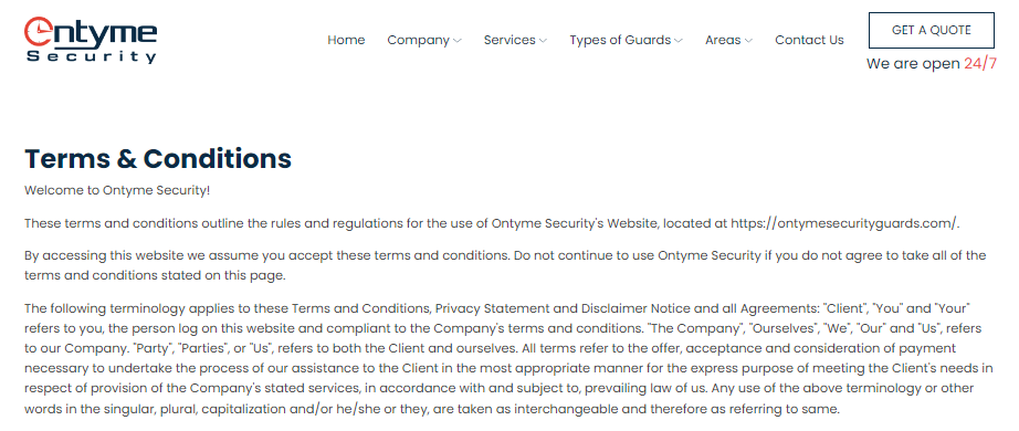 Terms and Conditions