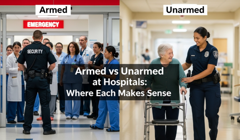 Armed vs Unarmed Security Guards at Hospitals: Where Each Makes Sense